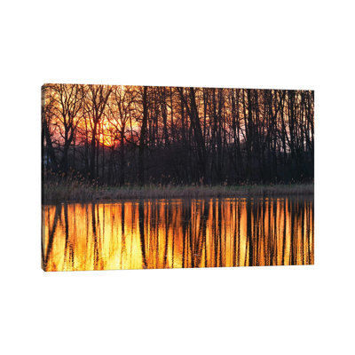 Sunset 1 Piece Wrapped Canvas Wall Art
