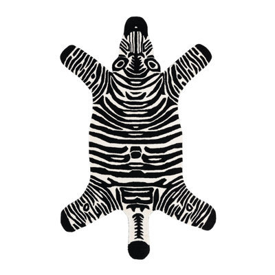 Unique Loom Zebra Playtime Kids Wool Rug