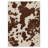 Terra Vintage Machine Washable Brown Beige / Brown Indoor Area Rug with Non-Slip Backing-1347916599