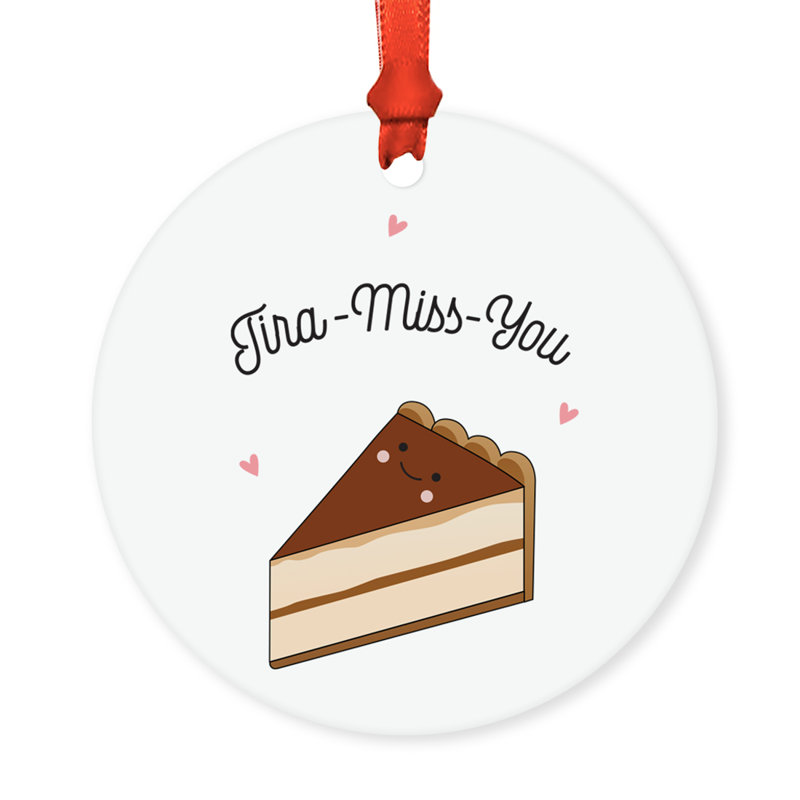 Ornement en forme de boule de Noël drôle d’aliments tiramisu