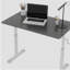 Bureau d'étude réglable adapté aux enfants et aux adultes, bureau à domicile multifonctionnel réglable en hauteur, design compact, dimensions du bureau: 60 cm x 100 cm, cadre blanc, plateau gris.-902455004-902455007