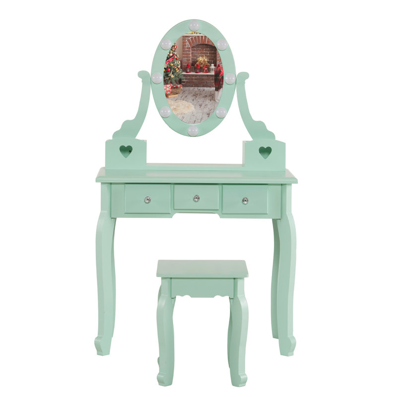 Kid Dressing Table Set, Green