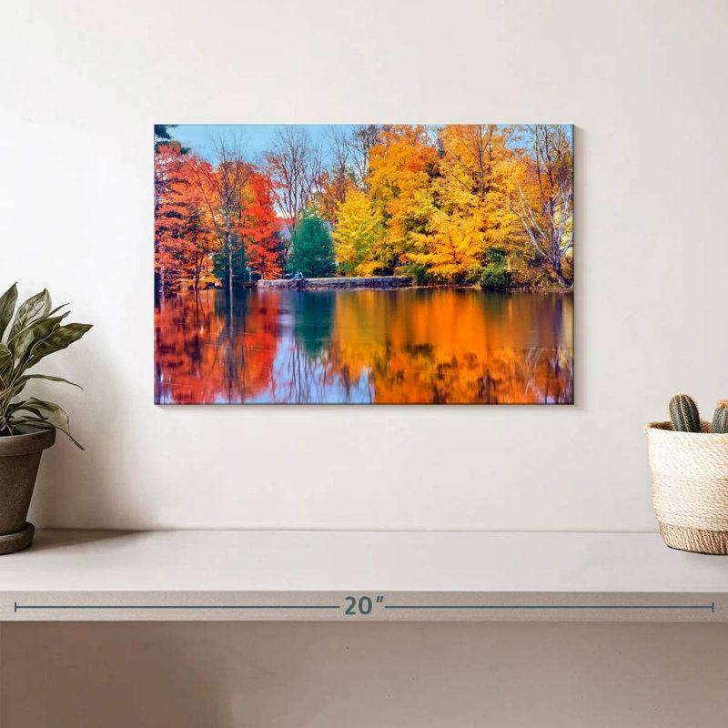 Alvord Colorful Fall Foliage Ossipee Lake, 8" H x 12" W