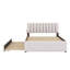 Lit plateforme tapissier avec lit gigogne-189290228