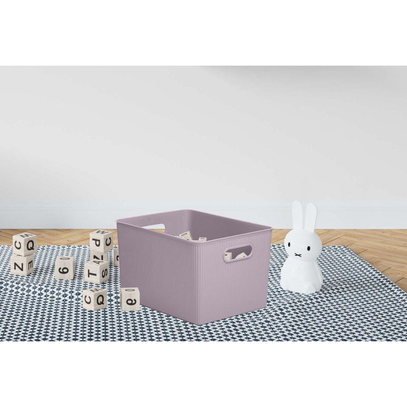Panier en plastique nervuré, 2, Lilas, H 9 po x l 11,5 po x P 15 po