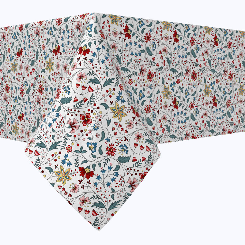 Table Runner, 100% Cotton, 16X72", Botanical Doodles, 60" L x 104" W