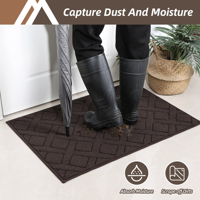 Non-Slip Indoor Doormat, 61cm W x 91.4cm L, Brown