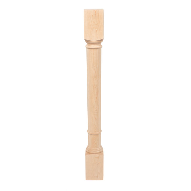 Unfinished Solid Oak Traditional Kitchen Island Legs, Set of 4