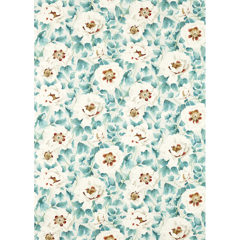 Florent Fabric, Hempseed/ Lagoon/Rosehip