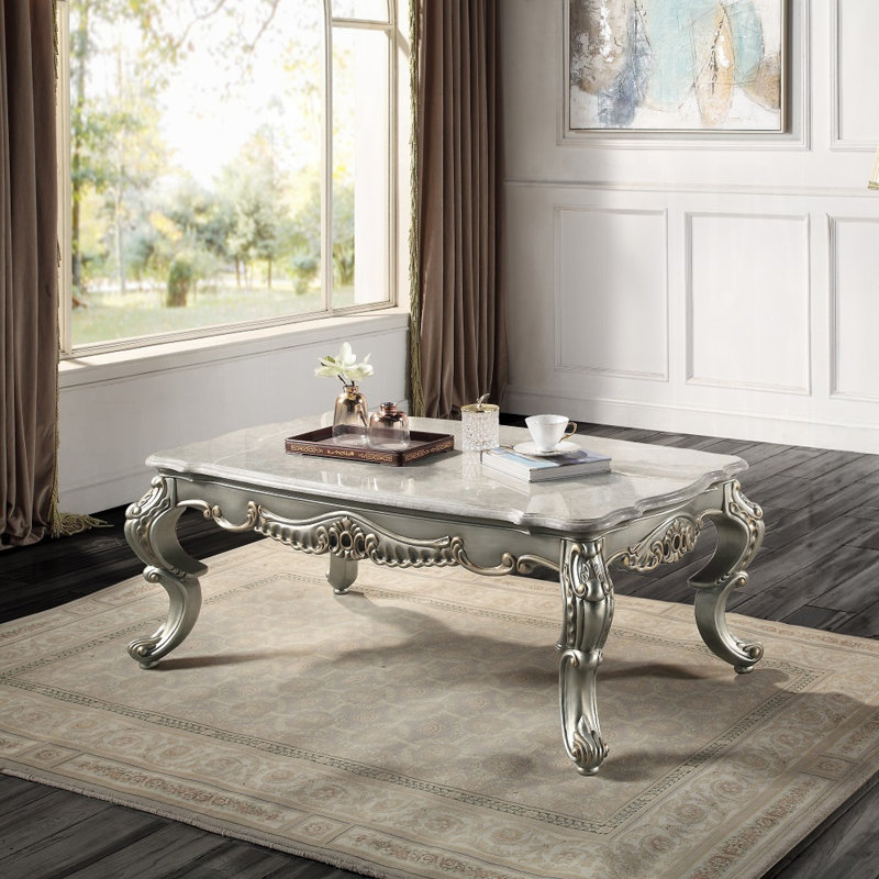 Table basse Miliani avec plateau en marbre