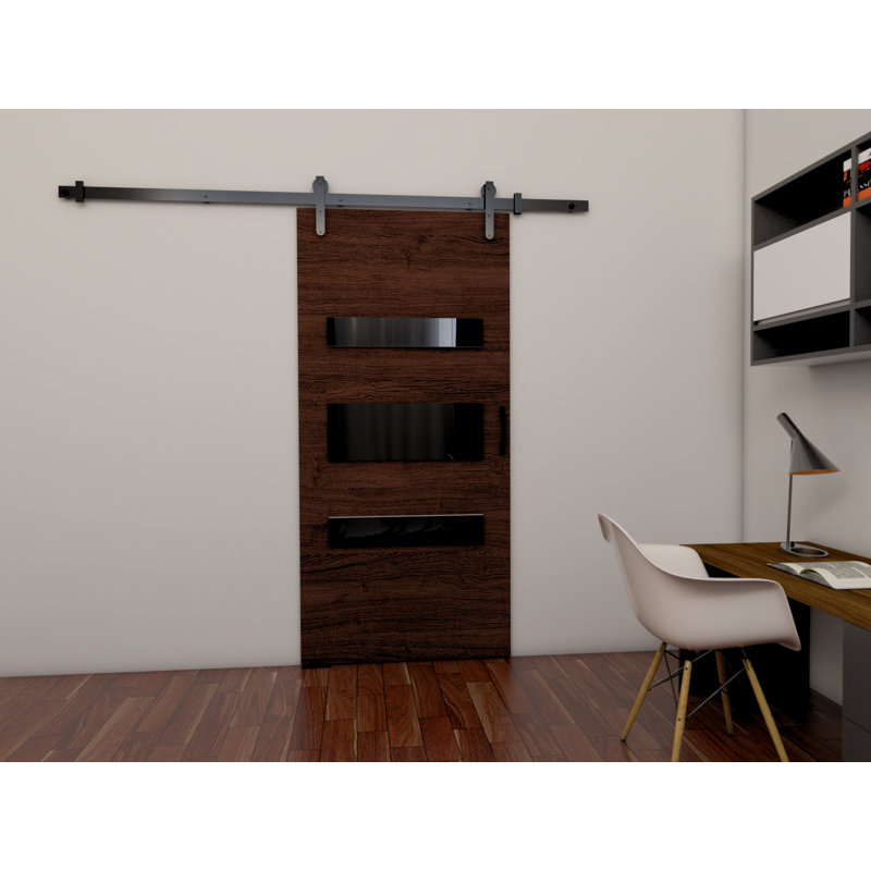 Lemaster Veneers Sliding Doors, 205cm H x 96cm W x 1.6cm D, Wenge