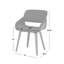 Fauteuil rembourré gris Puig