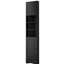 Grande armoire de salle de bain noire avec tablettes réglables et rangement supplémentaire - Deux portes élégantes pour le plaisir-874716430