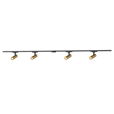 Paolo 4 Light (2-in) Brushed Gold dimmable 3000K LED Trilo Track Ceiling Kit