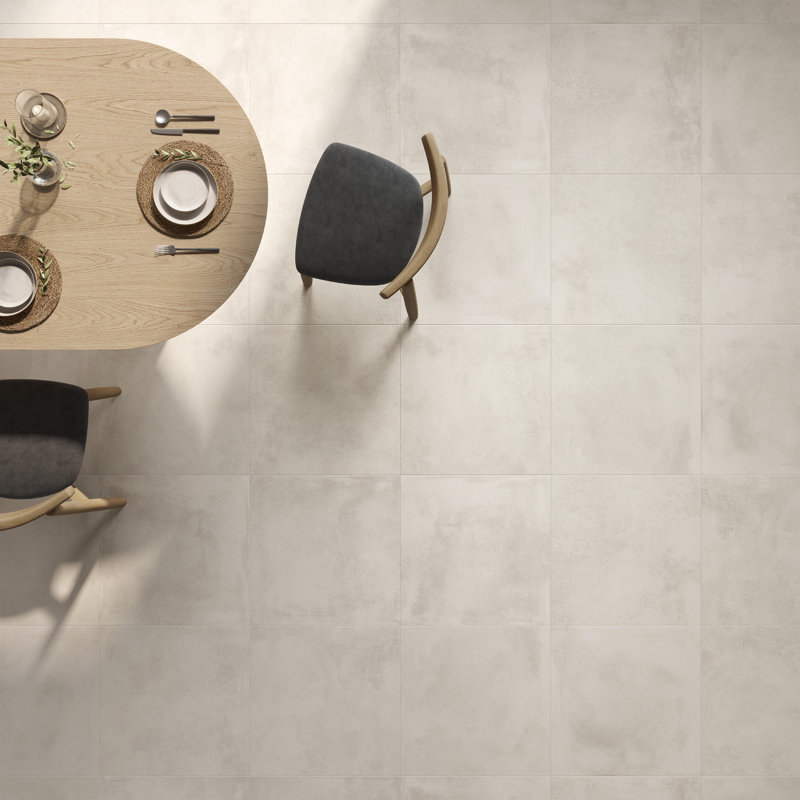 24" X 24" Melange Porcelain Floor And Wall Tile, Warm Gray