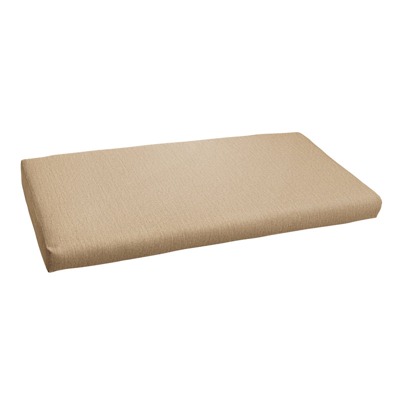 Outdoor Bench Seat Cushion, Canvas Cloud Sunbrella® Canvas, 3", 48" W x 19" D