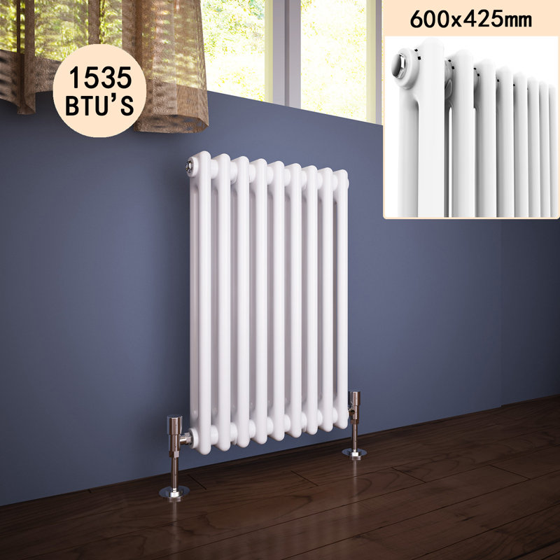 Zoie Horizontal Traditional Colosseum Radiator, 60cm H x 42.5cm W x 7cm D