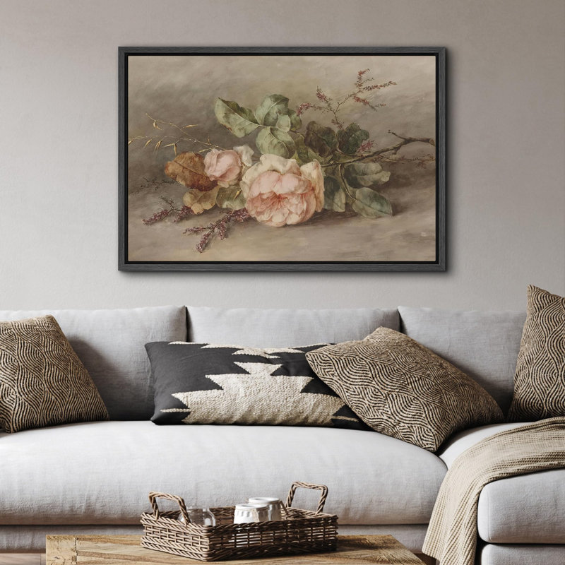 Pivoines pastel couchées, illustrations florales romantiques, campagne française, Noir, H 36 po x l 24 po