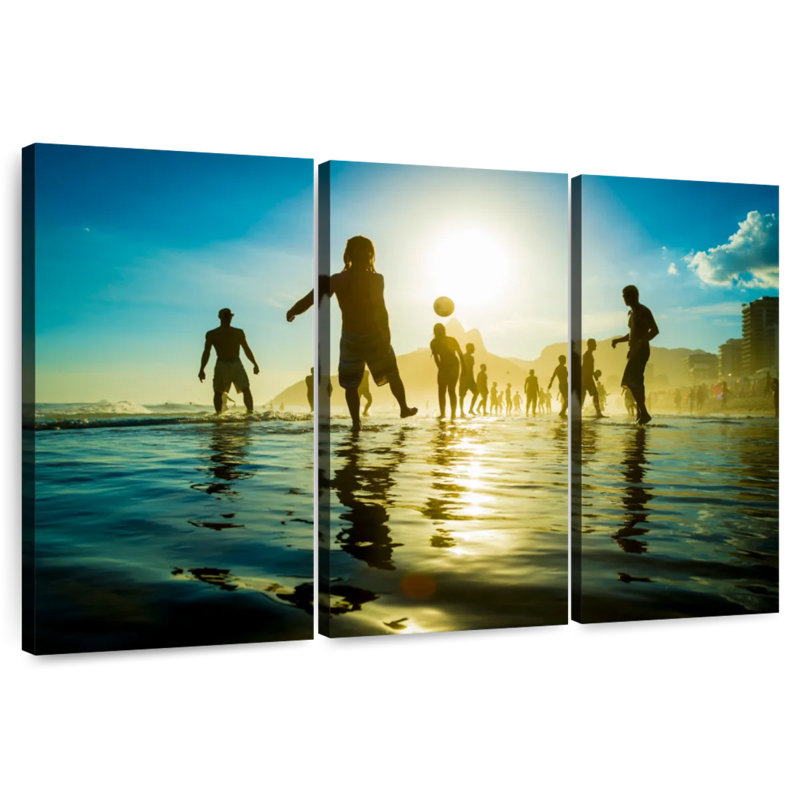 Coucher de soleil sur la plage de Sireci, H 28 po x l 45 po