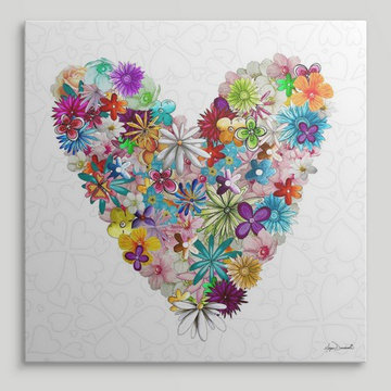 «Ethan Flower Heart Love» par Megan Duncanson - impression d'art graphique