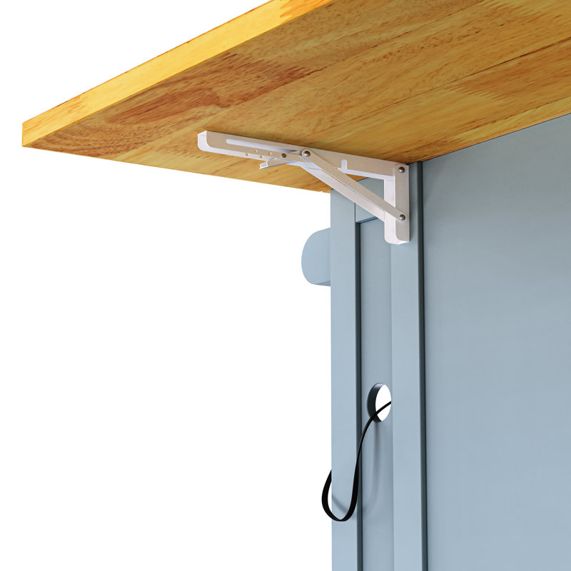 Îlot de cuisine roulant en bleu - 53 pouces avec options de rangement interne, abattant mobile et prises de courant pour cuisines fonctionnelles