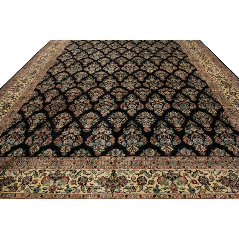 Wali One-of-a-Kind 12'1" X 16'1" New Age Wool Area Rug in Black