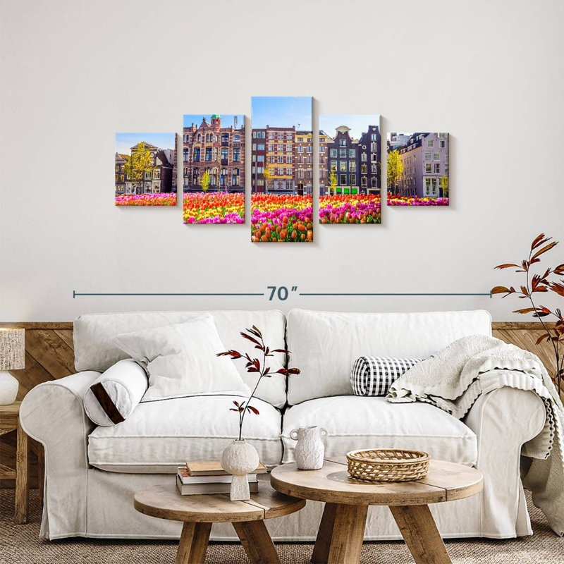 Amsterdam Tulipes, H 24 po x l 55 po