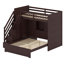 Lit mezzanine peu encombrant avec marches d'escalade, placard attaché, concentrateur USB multi-ports et système d'éclairage à DEL-608967258