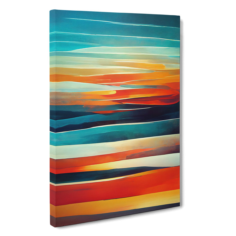 Abstract Sunset No.2 - Wrapped Canvas Print, 50cm H x 35cm W x 3cm D
