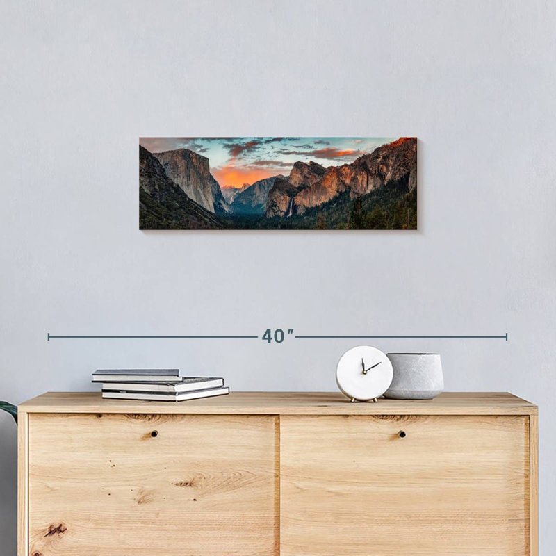 " Yosemite Sunset Splendor ", 8" H x 24" W x 1" D