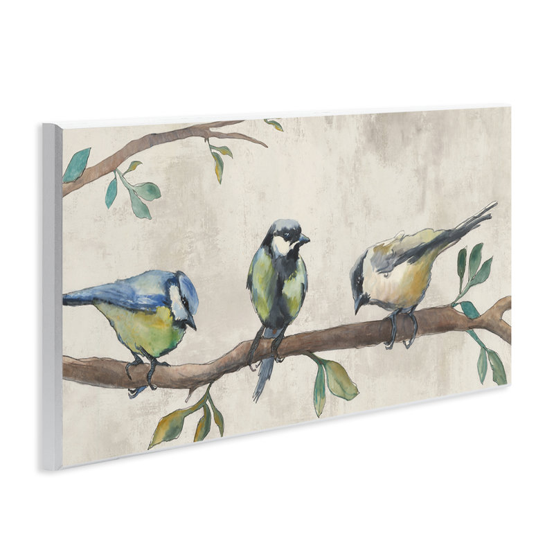 Oiseaux chanteurs perchés sur une branche, art mural par Jacob Q