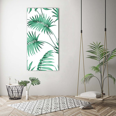 Tropical Leaves 1 Piece Wrapped Canvas Wall Art