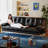 Black Genuine Leather Modular Sofa cushion couch