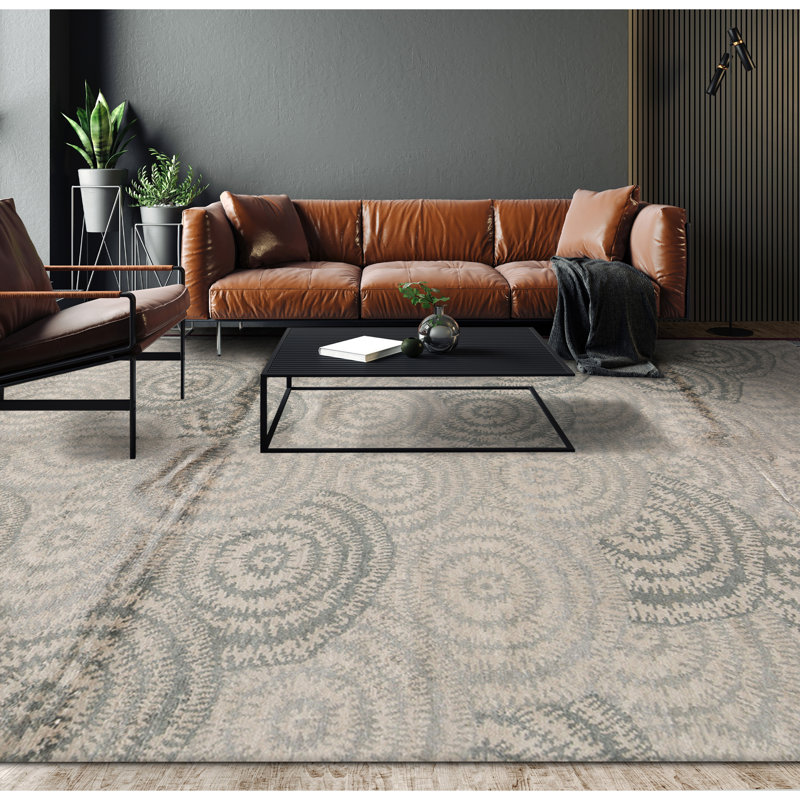 Tapis chameau noué à la main de haute qualité, Rectangle 9 pi x 12 pi
