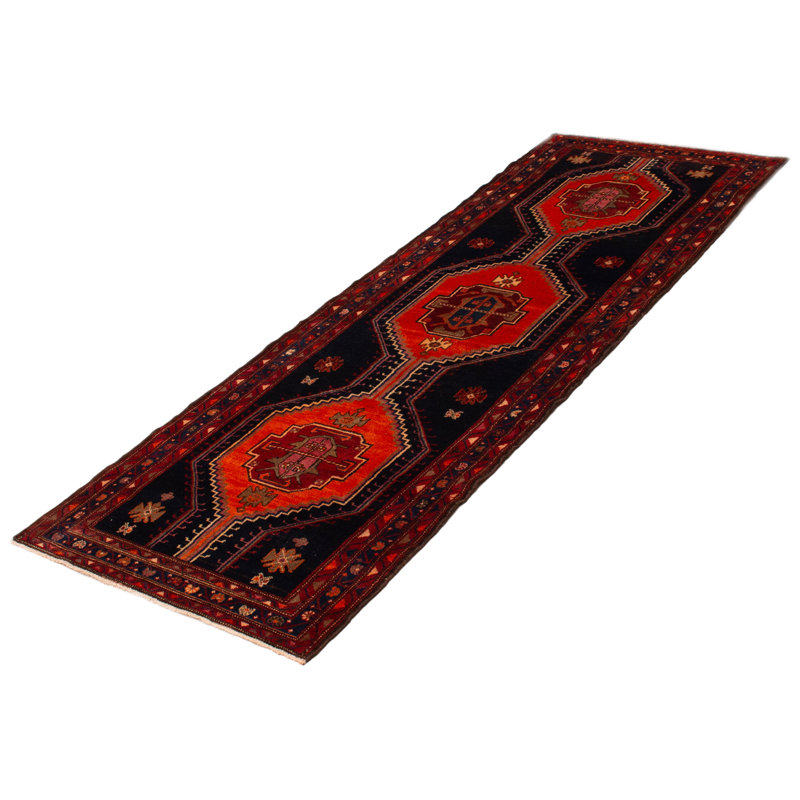 Tapis de couloir unique en laine 3 pi 8 po x 10 pi 3 po Delainey