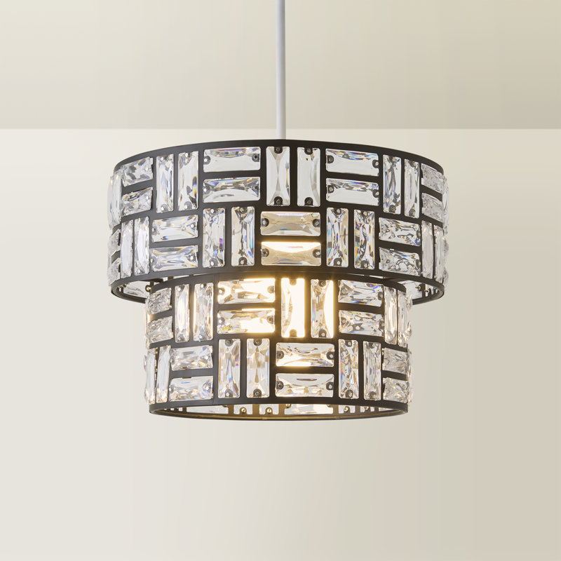 19.5cm H Metal Empire Lamp Shade ( Slip-On ), Black