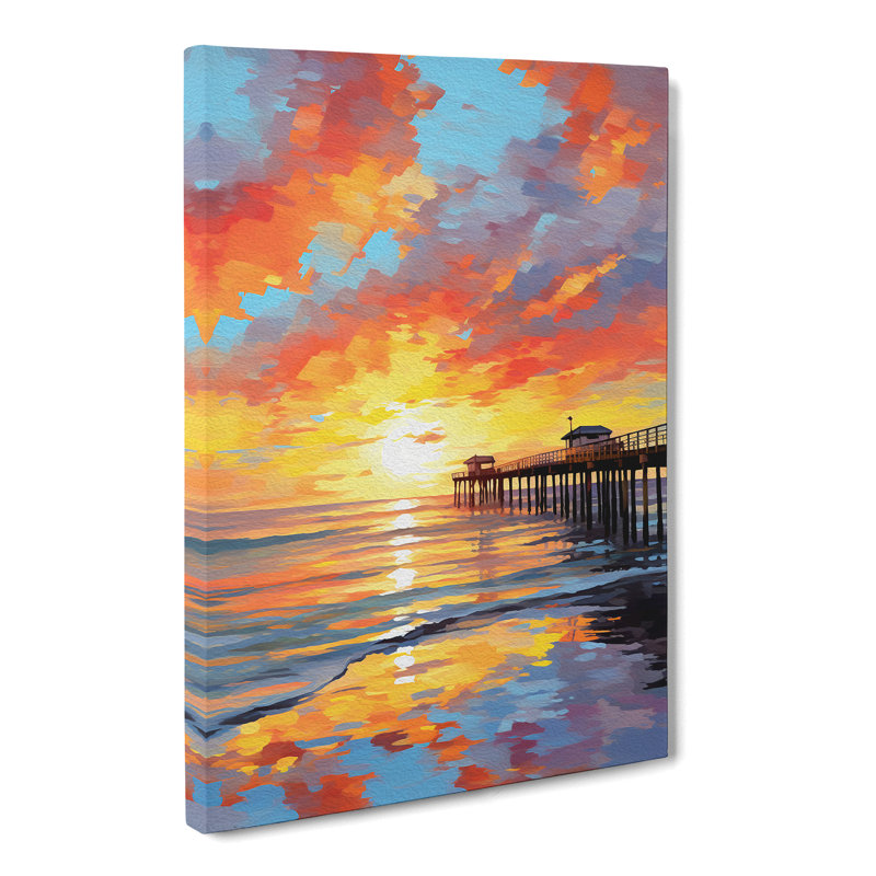 Pier Impressionism Art - Wrapped Canvas, 76cm H x 50cm W x 3cm D