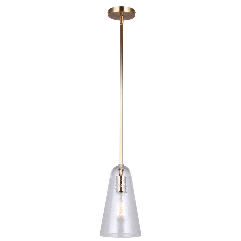 Luminaire suspendu en forme de cloche à 1 lumière Udel, Or