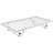 Twin Size Metal Daybed with LED and Adjustable Trundle, Pop Up Trundle, White-588802386