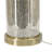 Mirrored Glass Table Lamp With Fabric Shade