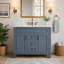 Meuble-lavabo moderne de 91 cm (36 po) avec lavabo, portes à fermeture douce et rangement dissimulé pour une organisation optimale.-305889745-305889750