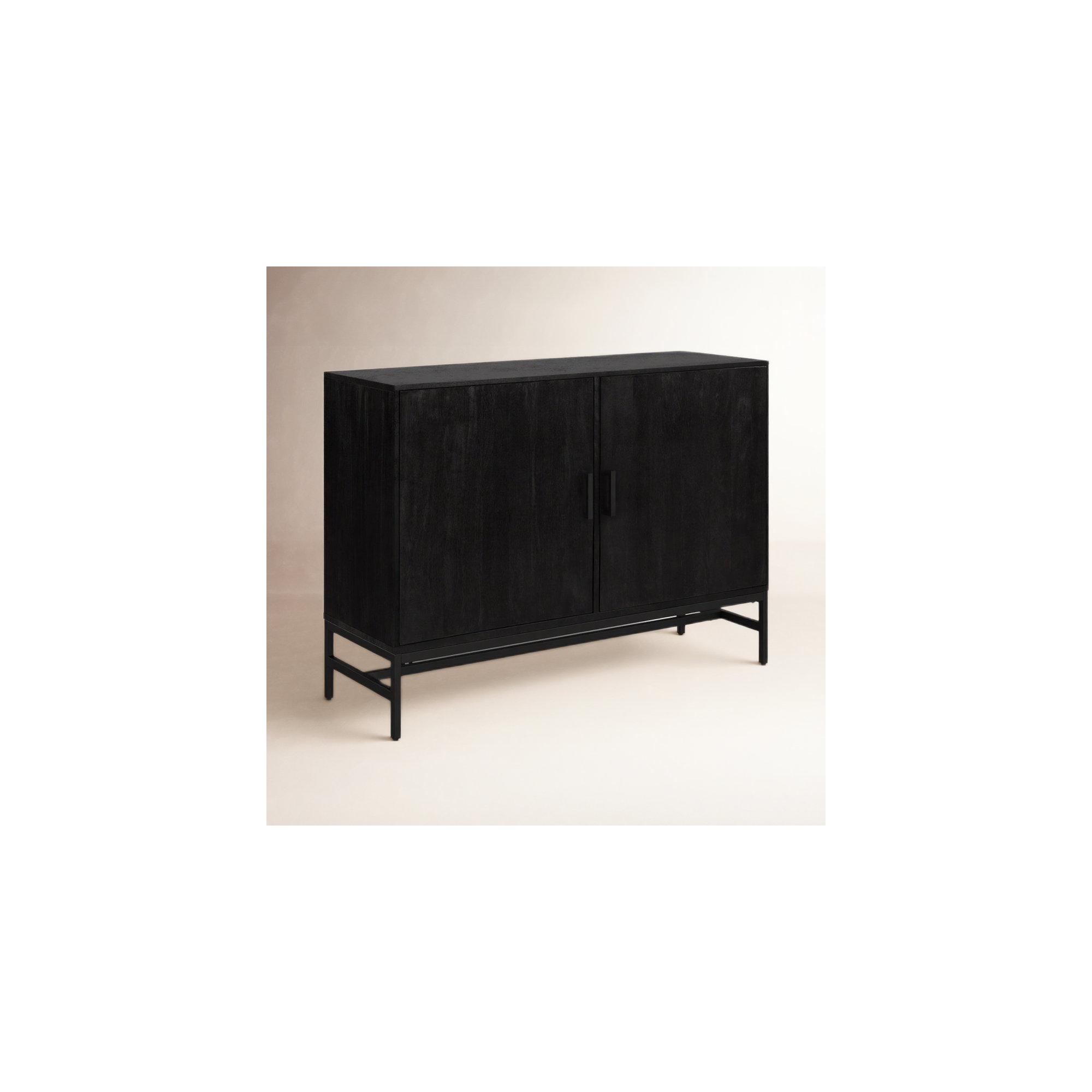 Ivywood 40" Wide Mango Solid Wood Sideboard, Black