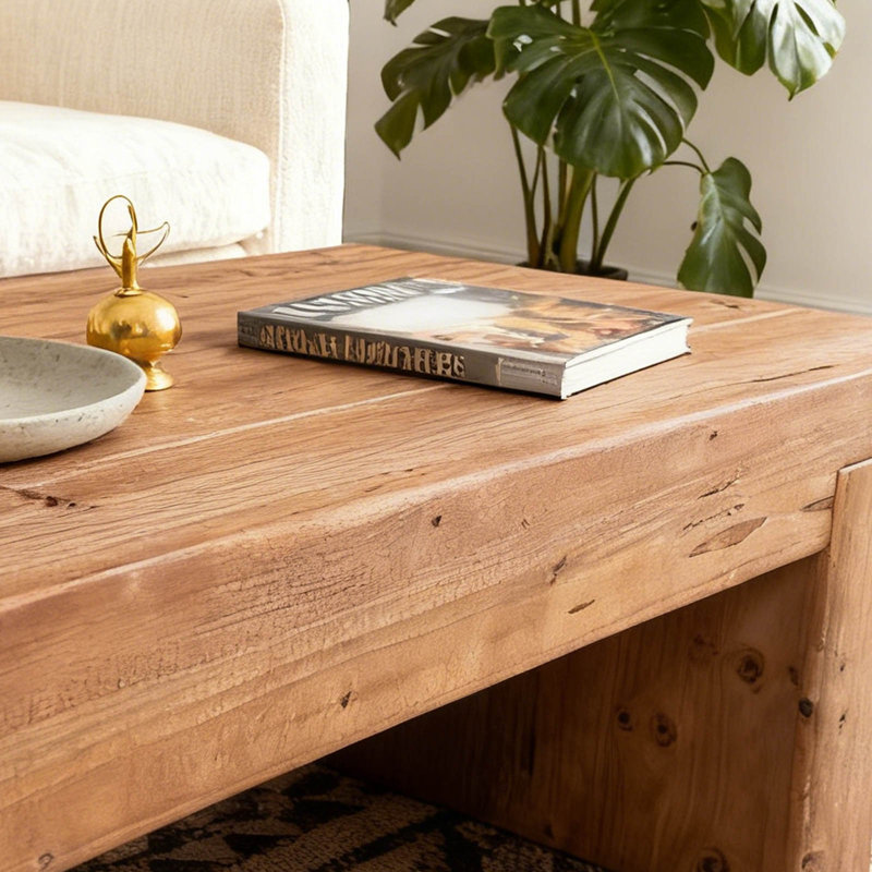 Table basse moderne pour le salon - Fabrication en bois robuste | Idée de cadeau, Brun