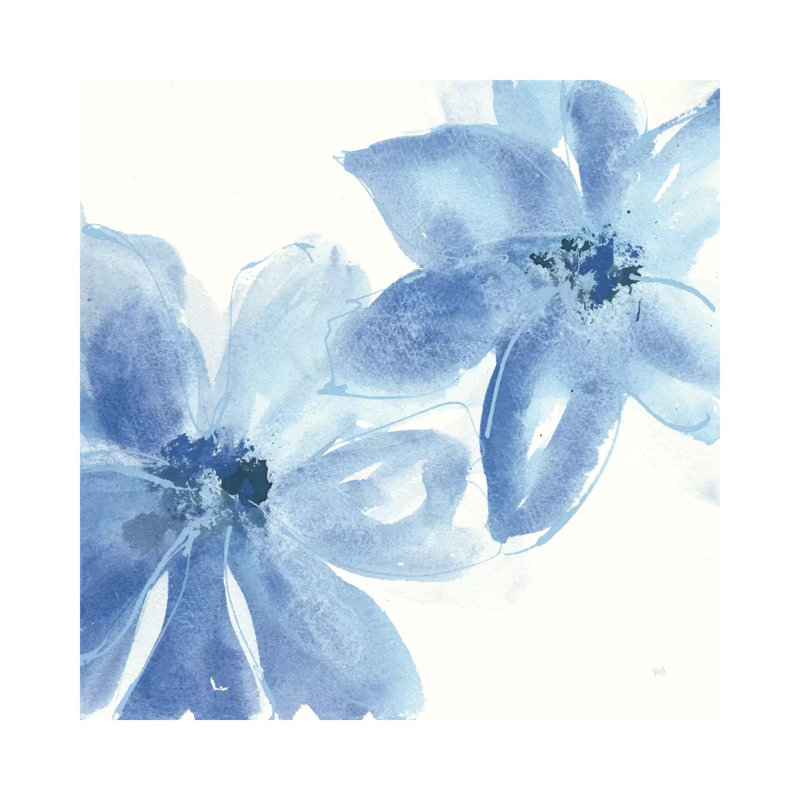 Cobalt Clematis II by Chris Paschke - Wrapped Canvas Painting, 30.48 cm H x 30.48 cm W