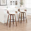 Tabourets pivotants Mid-Century rembourrés en similicuir Devlin-347477721-347477722