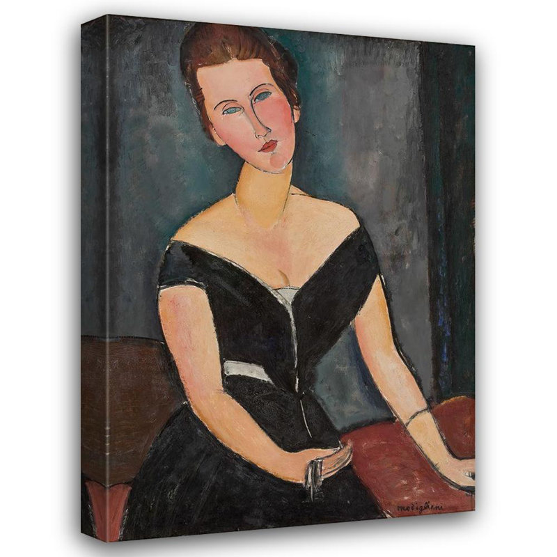 Vault W, œuvre d'art Modigliani, galerie Amedeo, art sur toile tendue avec titre: Mme Cecile van Muyden, 1917