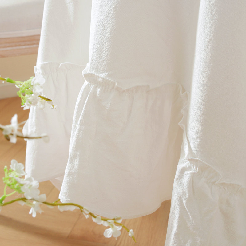 Nappe carrée en coton délavé, 63 x 63 po (160 x 160 cm), Blanc cassé