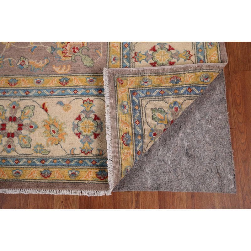 Tapis oriental floral Oushak fait à la main 6 x 9