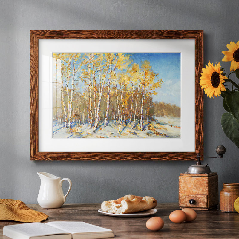 Arbres en automne, Blanc, H 26 po x l 38 po