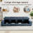 2/3/4 Seat Modular Sofa Modern Couch with Storage, Chenille Fabric Couches For Living Room, Office, Apart, Deep Seat, Usb Charge Port, with Removable Cover-108995616-102673626